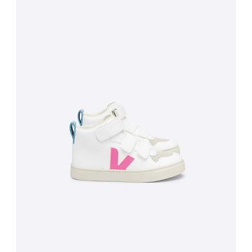 Veja V-10 MID CWL Sko Barn White/Blue/Pink | NO 799ZUT